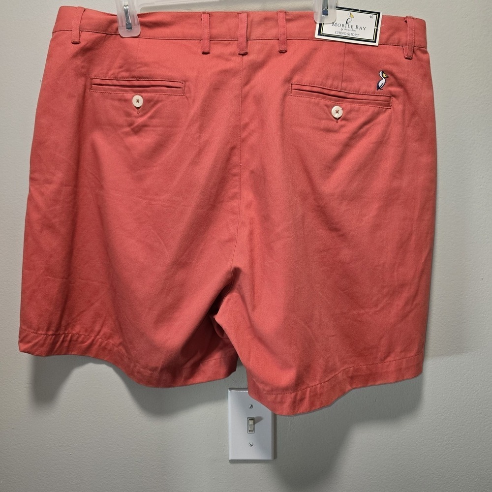 Mobile Bay by Charles Oliver Chino Shorts Red Coral Size 40 Men Resort, Tropical - Picture 3 of 10